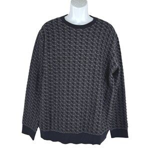 Banana Republic Heritage Sweater Mens 2XLT Black Gray‎ Cotton Blend FS-1485